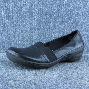 Easy Spirit Kandu Women Loafer Shoes Black Leather Slip On Size‎ 6.5 Medium